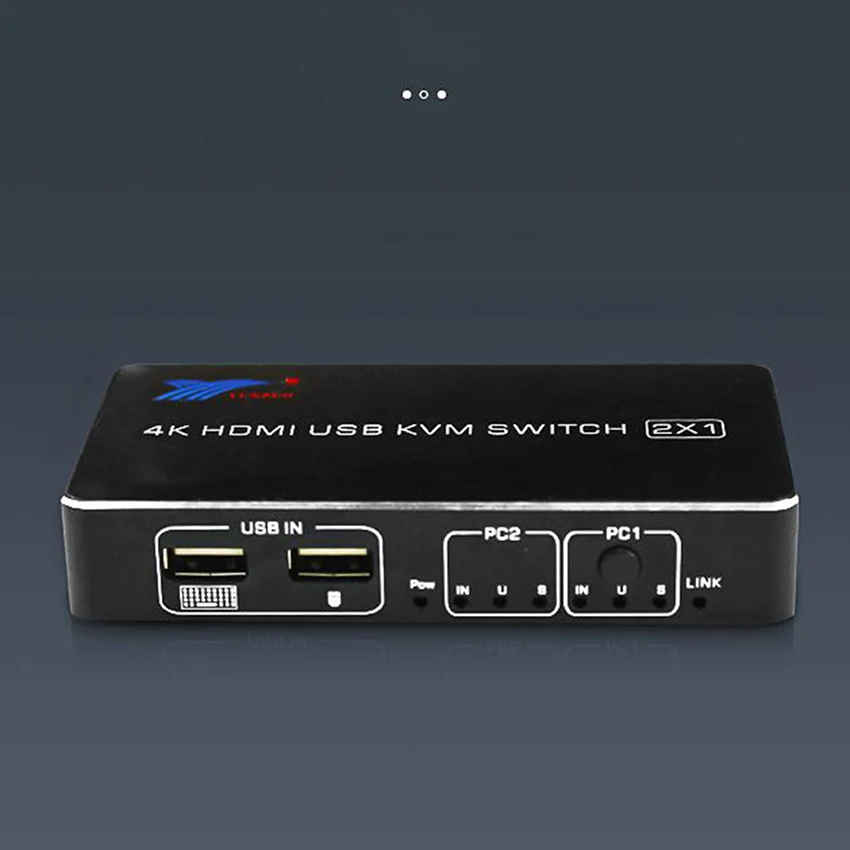 2 порта USB HDMI KVM переключатель 4K@ 60Hz RGB/YUV 4:4:4 HDR HDMI 2,0 переключатель 2X1 поддержка клавиатуры мышь принтер