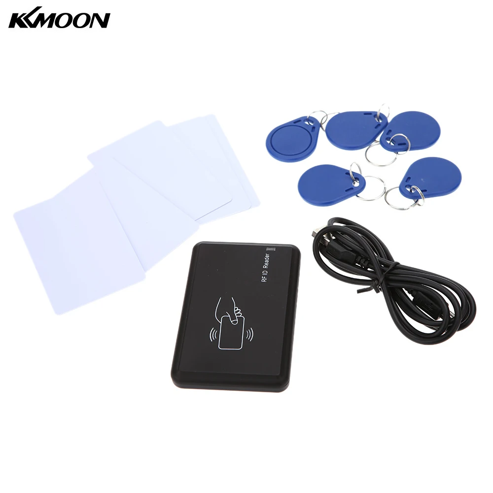 

13.56MHZ RFID Card Reader Contactless 14443A IC Card Reader for Mifare With USB Interface 5pcs Cards + 5pcs Key Fob