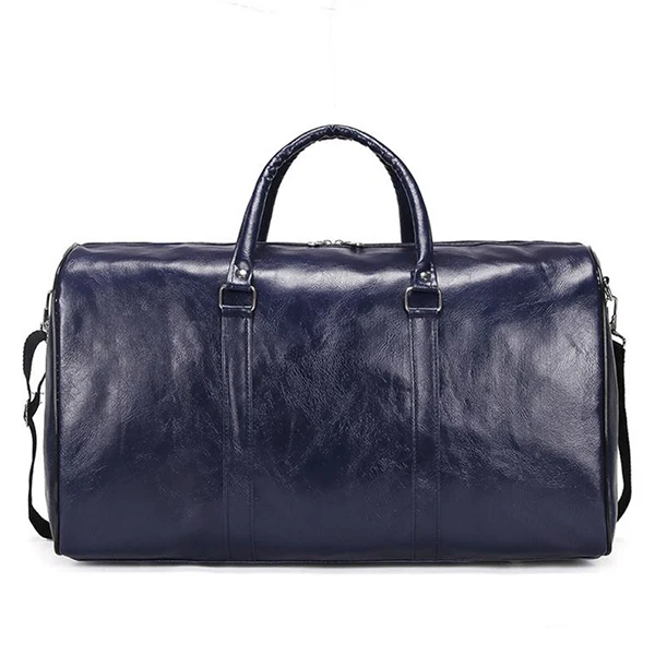 Мужская водонепроницаемая сумка из искусственной кожи для фитнеса, Дамский светильник, переносная дорожная сумка, износостойкая однотонная спортивная сумка - Цвет: Blue