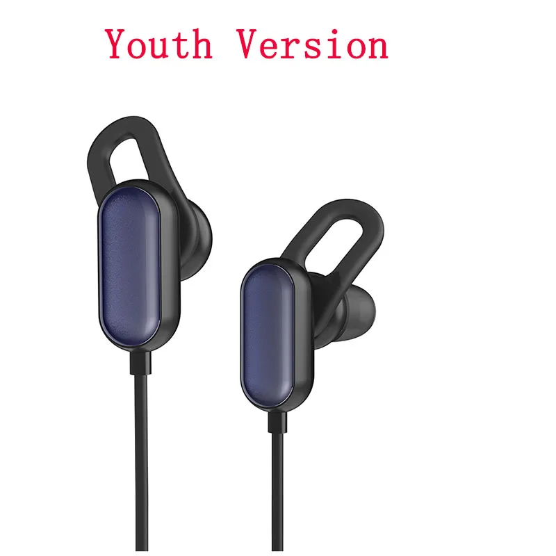 Оригинальные спортивные Bluetooth наушники Xiaomi Youth Edition, беспроводные наушники с микрофоном IPX4, водонепроницаемые наушники для телефонов Iphone, huawei - Цвет: youth version black