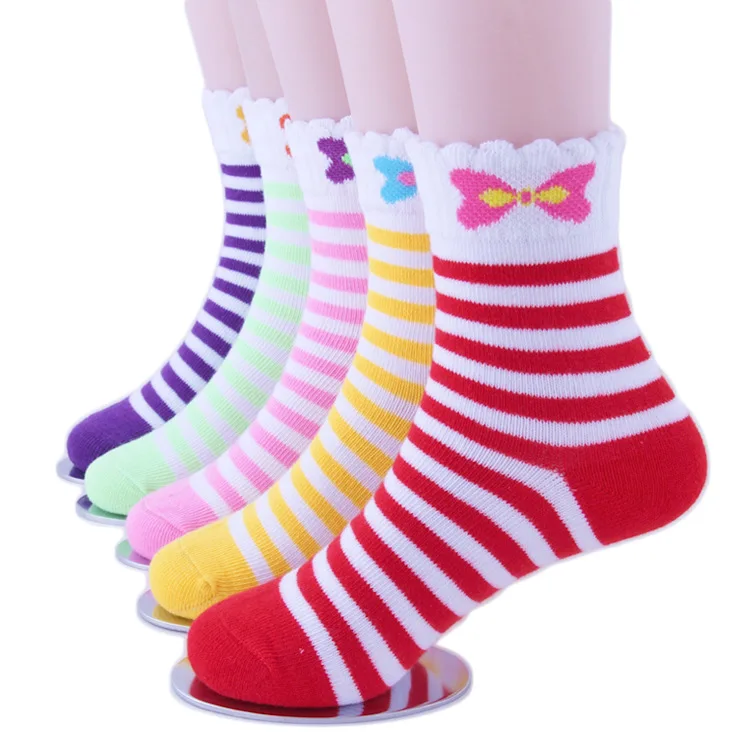 5Pairs/Lot 1-12 Years Cartoon Baby Socks autumn and winter Children Sock Breathable Cotton Kid Socks For Boys Girls