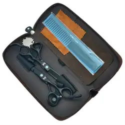 6,0 "5,5" Kasho Professional ножницы для волос набор Япония 440c ножницы для стрижки волос парикмахерская истончение обрезки ножницы салон инструмент