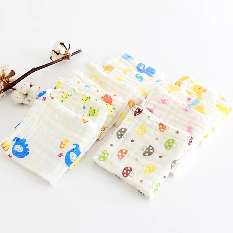 30*50 Gauze Muslin Organic cotton Baby Towels Infant Feeding Appease Face Cloth Square Wipe Wipe Handkerchief Scarf bath