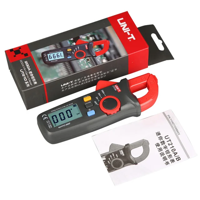 

LCD Backligt Portable UT210A AC Current Measurement Auto Range UNI-T UT210A Mini Digital Current Clamp Meter Input Protection