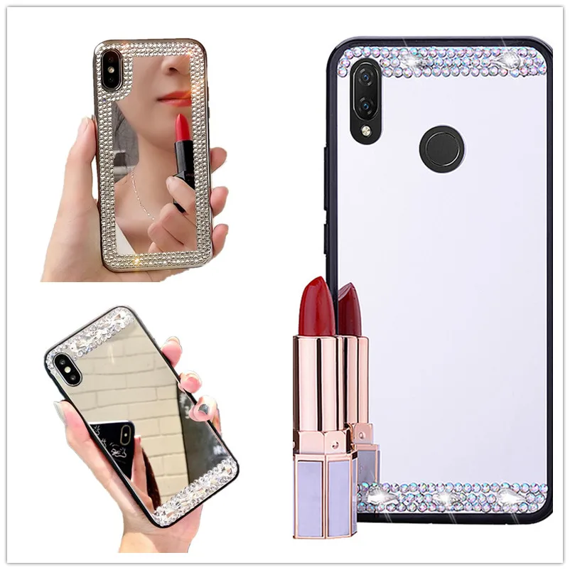 3D роскошный зеркальный чехол для Huawei honor 10 9 lite 9a 20 10i 20S 7a pro 7c p20 p30 mate 30
