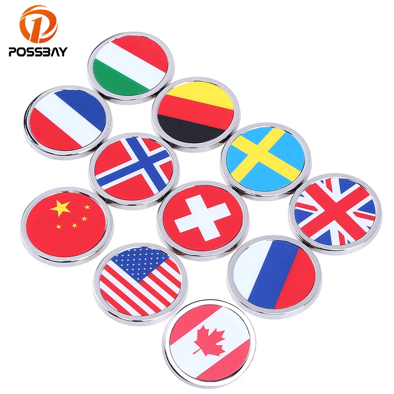 

POSSBAY 3D Decal Car Sticker China/Canada/German/American/Swiss/Russian/France/Norway/Sweden Door Body Hood Window Home Stickers