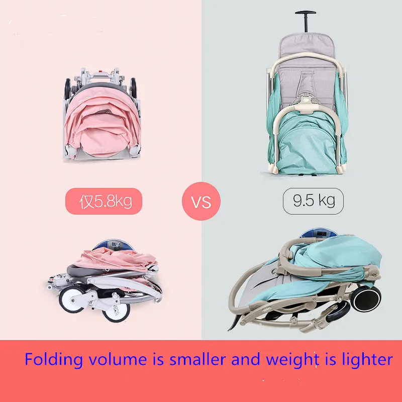Bambino trolley ultra-luce portatile pieghevole Mini Ombrello auto con semplice tasche per i bambini