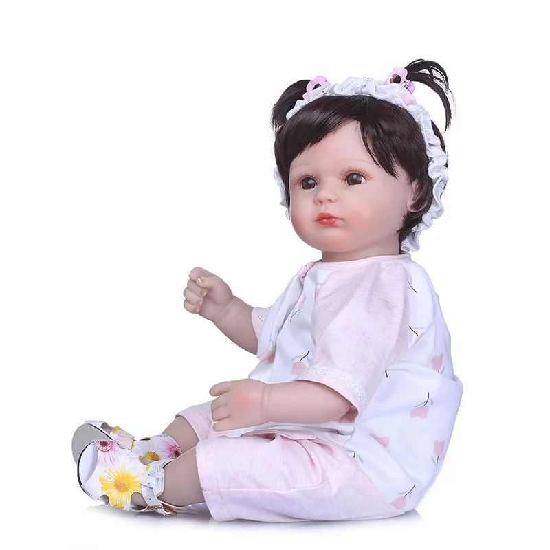 

40cm Reborn Cute Doll 3D Lifelike Jointed Baby Girls Simulation Playmate Toy Photograph Props NSV775