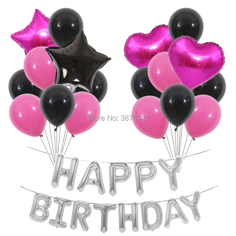 Латексные воздушные шары черного, белого и золотого цвета для вечеринки в честь Дня Рождения, Детские Свадебные праздничные украшения, детские розовые, синие шарики для вечеринки