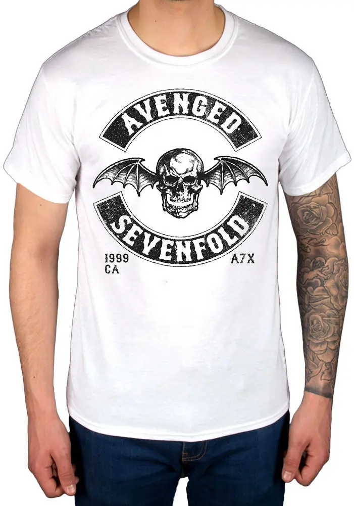 Официальный Avenged Sevenfold Moto футболка &quotТюлень&quot повторяющийся кошмар смерти Новый