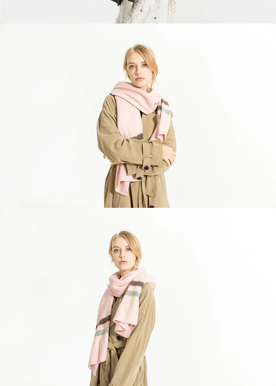 Waliicorners Women'S Scarf Winter Warm Headband Capes Cotton Casual Clothing Accessories Apparel Plaid 9 2_02