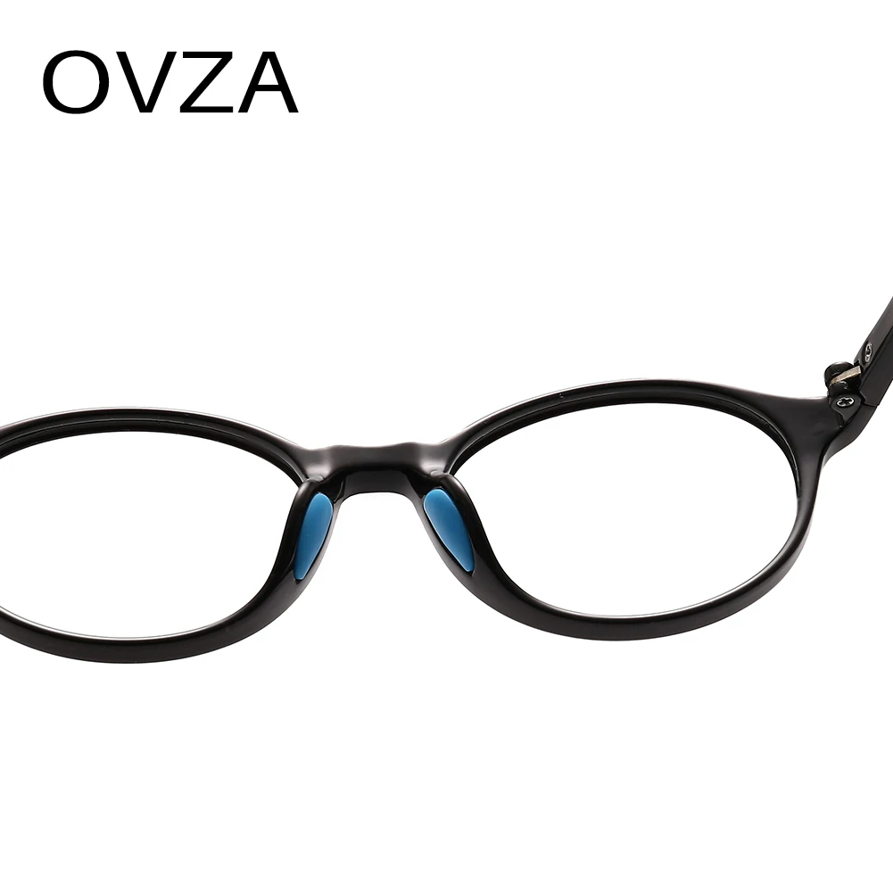 OVZA овальная оправа для очков Детская мода TR90 оправа для очков прозрачные линзы для мальчиков и девочек ультралегкие 13 г S6067