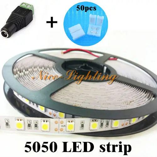 5 м/roll 5050smd гибкие светодиодные полосы DC 12 В 60LED 5 м свет ленты белый/теплый/ желтый/красный/зеленый/синий внутренней отделки светлая полоса