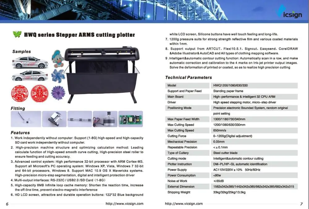 Vicsign 4" HWF1200 виниловый режущий станок китайский бренд плоттер резак Шаг двигатель раздел резка контур лазеры ОДЕЖДА РЕЗАК