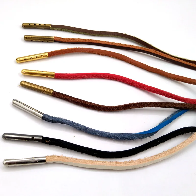 1 Pair Genuine Cowhide Square Shoelaces Boat Doug Shoes Shoelaces Retro Leather Boots Shoestring 10 Color Metal Head Shoelaces 1 Pair Genuine Cowhide Square Shoelaces Boat Doug Shoes Shoelaces Retro Leather Boots Shoestring 10 Color Metal Head Shoelaces
