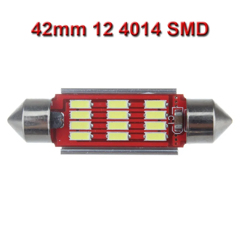 Супер яркий высокое качество 4014 SMD 12 Светодиодный s C5W гирляндная шина Canbus купол чтения белый автомобиль Светодиодный лампочки нет ошибок 12 V 24 V 31/36/39/41 - Испускаемый цвет: 42mm