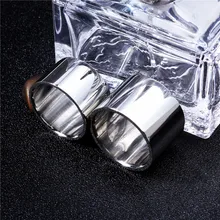 Зеркальное светло-полированное 18 мм более широкое титановое кольцо для мужчин серебряного цвета панк-рок