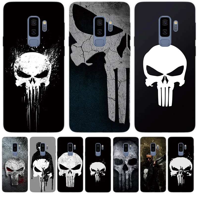 

Fundas Silicone Phone Case For Samsung Galaxy M10 M20 M30 A10 A30 A50 S10 5G S8 S9 Plus S10e Cover Marvel Punisher