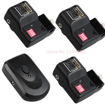 

PT-16 NE16 Channels Wireless Radio Flash Trigger set with 3 receivers with umbrella holder Sync Speed 1/250s For DSLR camera