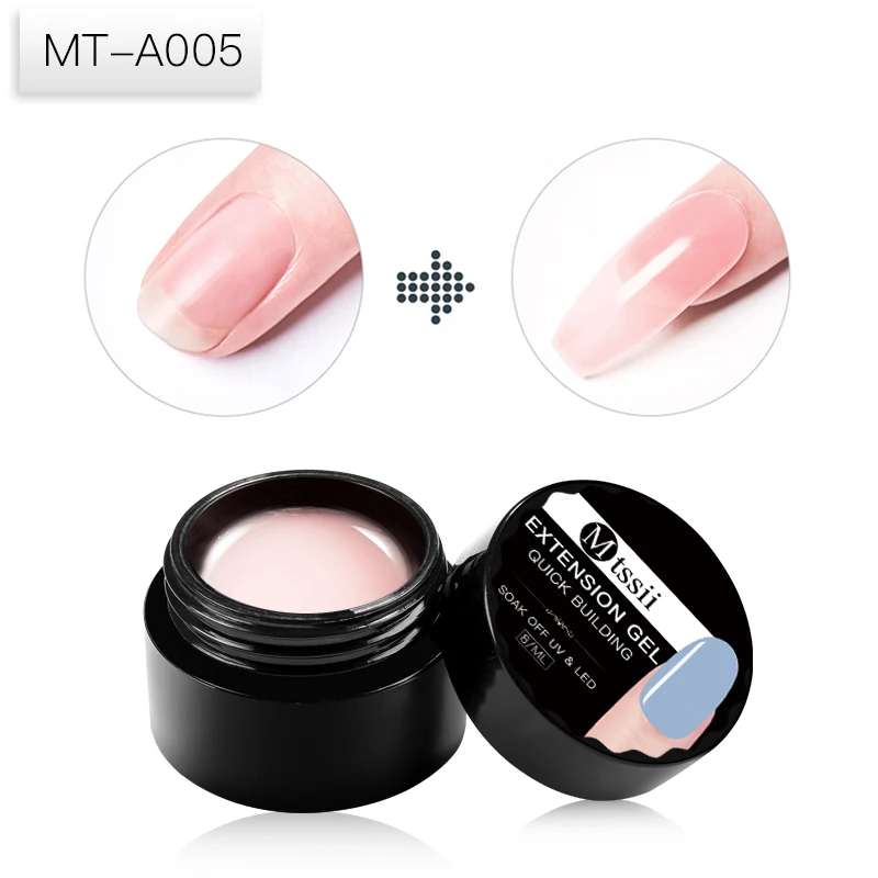 Mtssii, 8 мл, быстрое удлинение, Гель-лак, белый, прозрачный, розовый, акриловый, полиуф-гель, для маникюра, замачивается, кристально-желе, для ногтей, строительный гель - Цвет: FFS00747