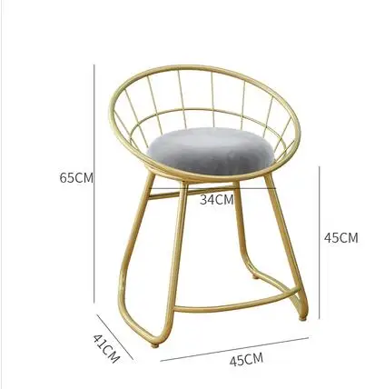 Скандинавский стул для макияжа, туалетный столик, стул для макияжа, современный зауженный веб-стул знаменитостей, стул для спальни, домашний креативный стул - Цвет: 2