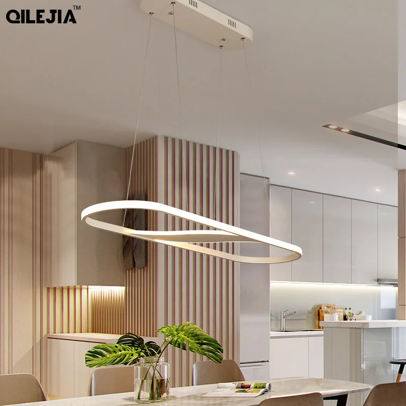 

White Led Pendant Lamps for dinning Room Acrylic round circle hanging lamp Modern led dining room kitchen pendant light AC85-265
