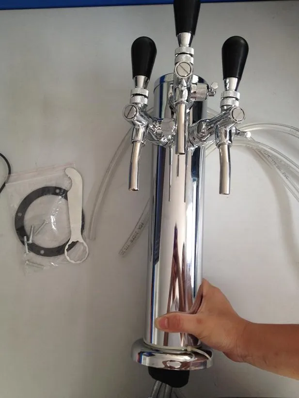 3 Holes stainless steel adjustable beer faucet beer column set, Beer tower set kegerator tap homebrew for bar/restaurant/Hotel 3 Holes stainless steel adjustable beer faucet beer column set, Beer tower set kegerator tap homebrew for bar/restaurant/Hotel
