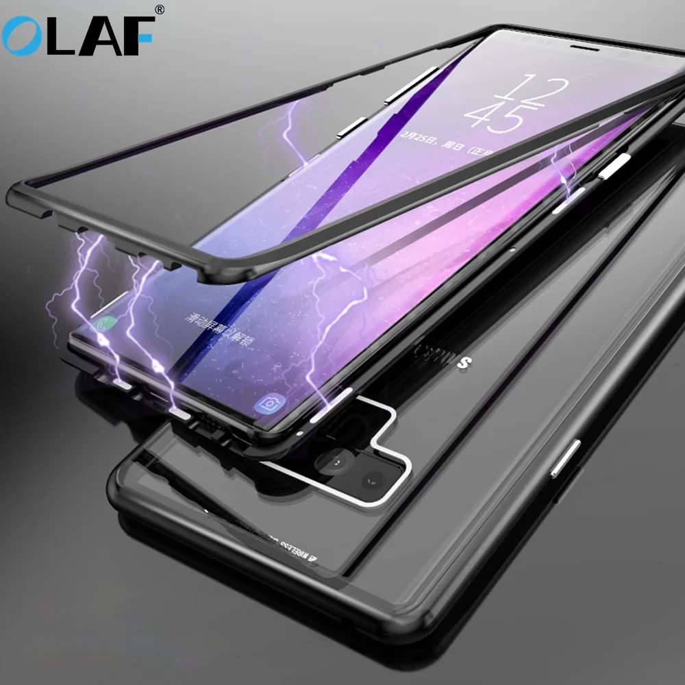 Магнитный чехол бампер OLAF для Samsung Galaxy note 9 8 магнитный поглощающий S8 S9 Plus S7 Edge