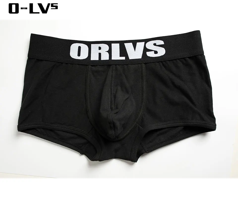 ORLVS, 6 шт./партия, чистый боксер, мужское хлопковое нижнее белье, мужские боксеры, боксеркороткие, сексуальные, мужские, одноцветные, s БРЕНД