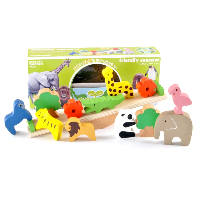 Деревянная игрушка Монтессори забавные игрушки с животными из материала