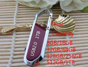 Calidad A + Hotselling gancho Usb Flash Drive 128GB 256GB 512GB Pendrive 1TB 2TB Pen Drive 32GB 64GB de memoria tarjeta Flash disco