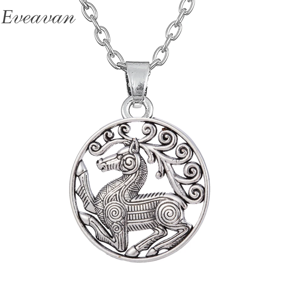 EUEAVAN 30 шт. искусственная подвеска ожерелье Odin's Steed Sleipnir Скандинавская лошадь