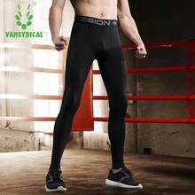 Vansydical Для мужчин работает Сжатия Брюки эластичные колготки Фитнес обучение баскетбол бег спортивный зал Леггинсы