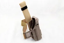 Military Airsoft Tactical Hunting Shooting Roto Handed Gun Clip GLOCK Holster BK/TAN Colour