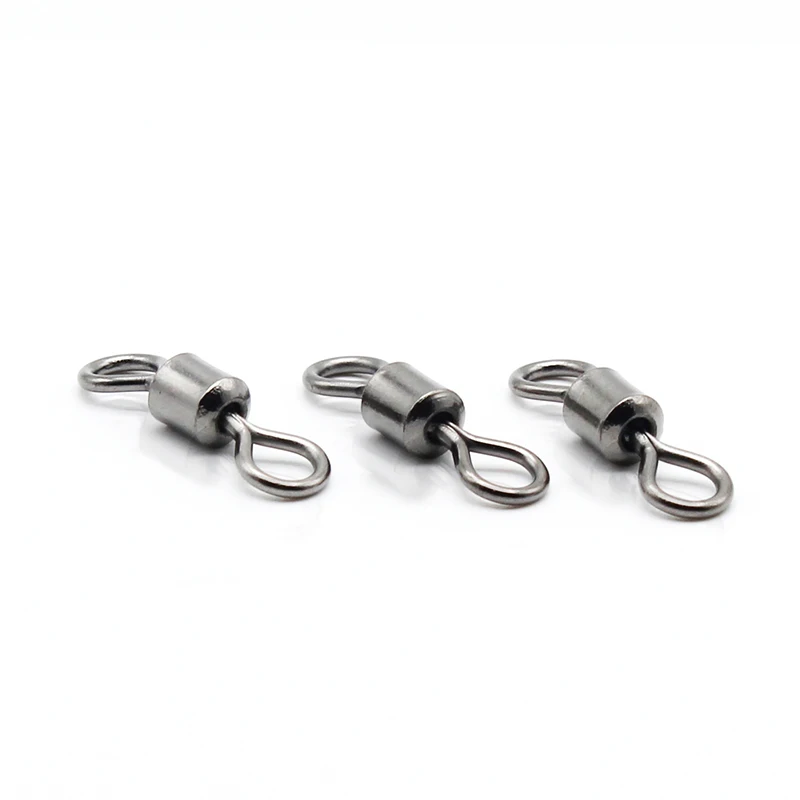 Thritop 100pcs Fishing Connector Rolling Swivels Ball Bearing Swivel With Safety Snap Solid Rolling Rings Fishhooks Accessories Thritop 100pcs Fishing Connector Rolling Swivels Ball Bearing Swivel With Safety Snap Solid Rolling Rings Fishhooks Accessories