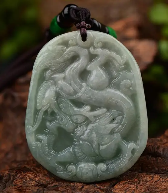 Natural jadeite Chinese zodiac jade pendant Zodiac dragon transshipment ...