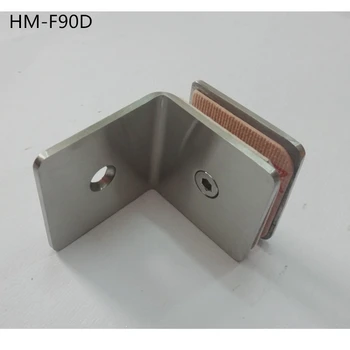 

square Stainless Steel sanding brushed Surface 90 degree bathroom Glass Positioning Clamp /Glass Partition HM-F90D