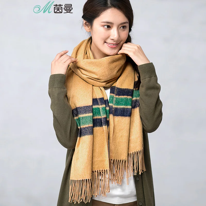

INMAN Spring Autumn Wild Models Warm Shawl Dual-use Long Korean Scarf