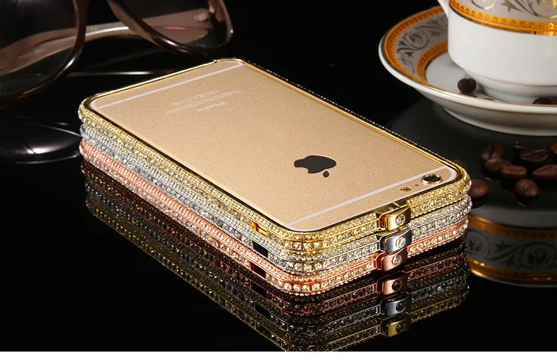 KISSCASE Bling Стразы Dinamond бампер на для iPhone 6 6s Plus бампер Fram Bling металлическая рамка для iPhone 6 6s Fram обода крышка