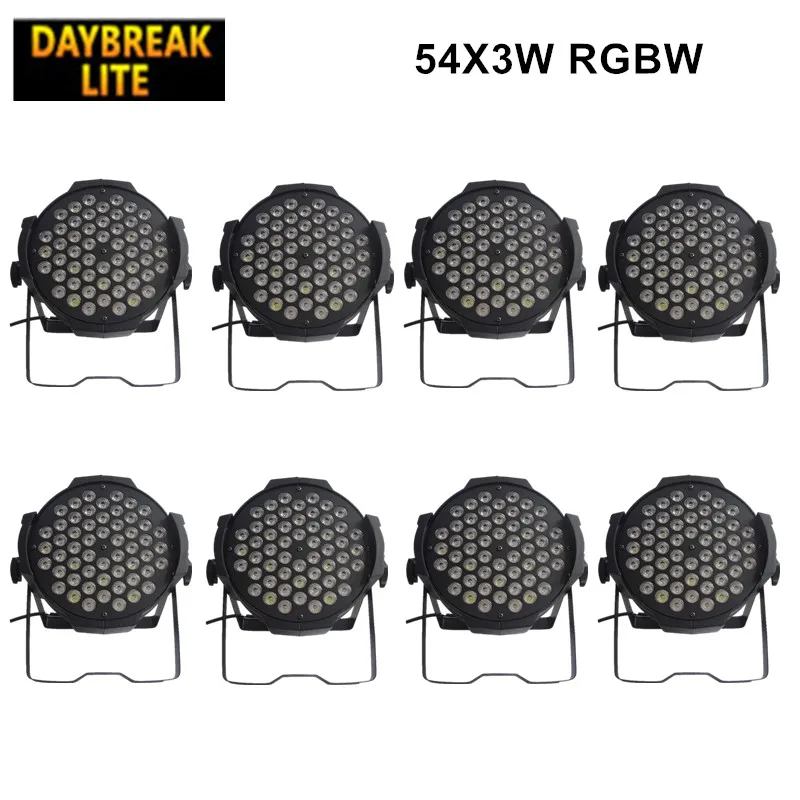

stage led par light RGBW 54x3w DJ DMX512 led lighting Sound control Auto run club wash up light 8PCS/LOT