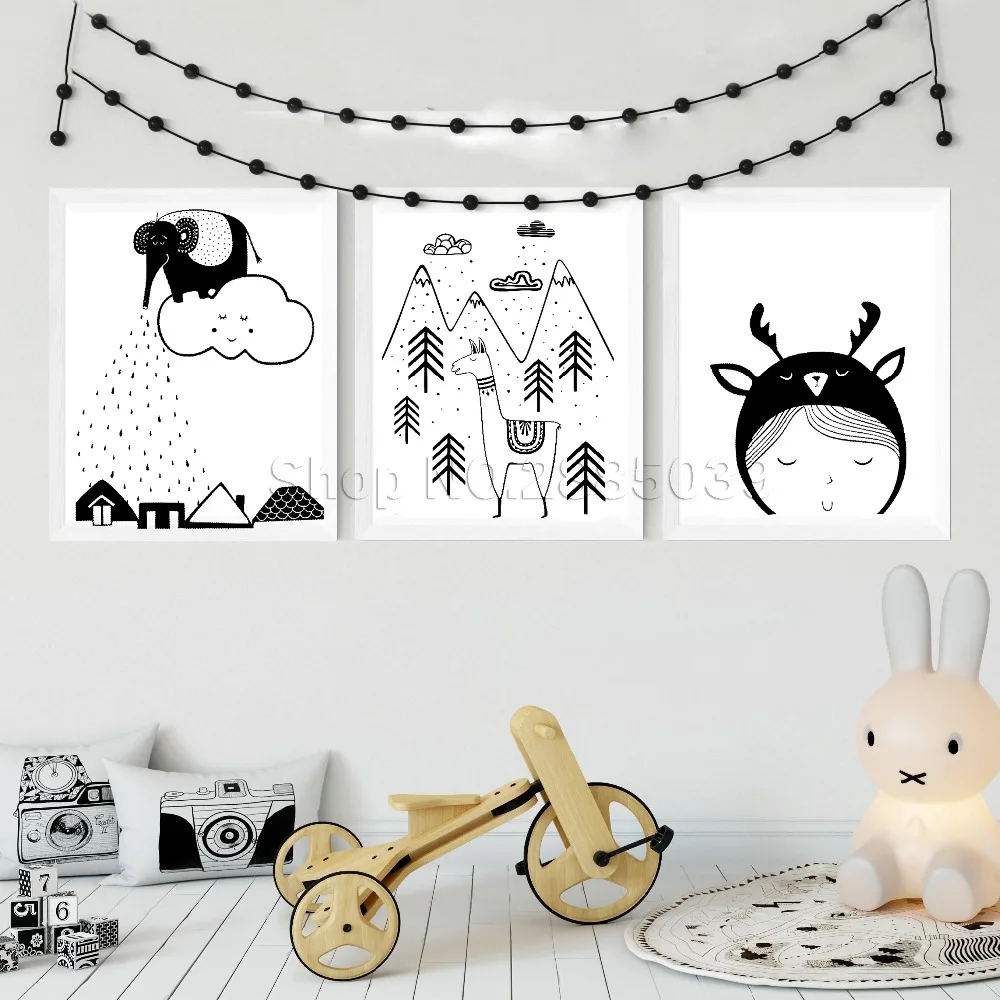 woodland nursery wall decor girl