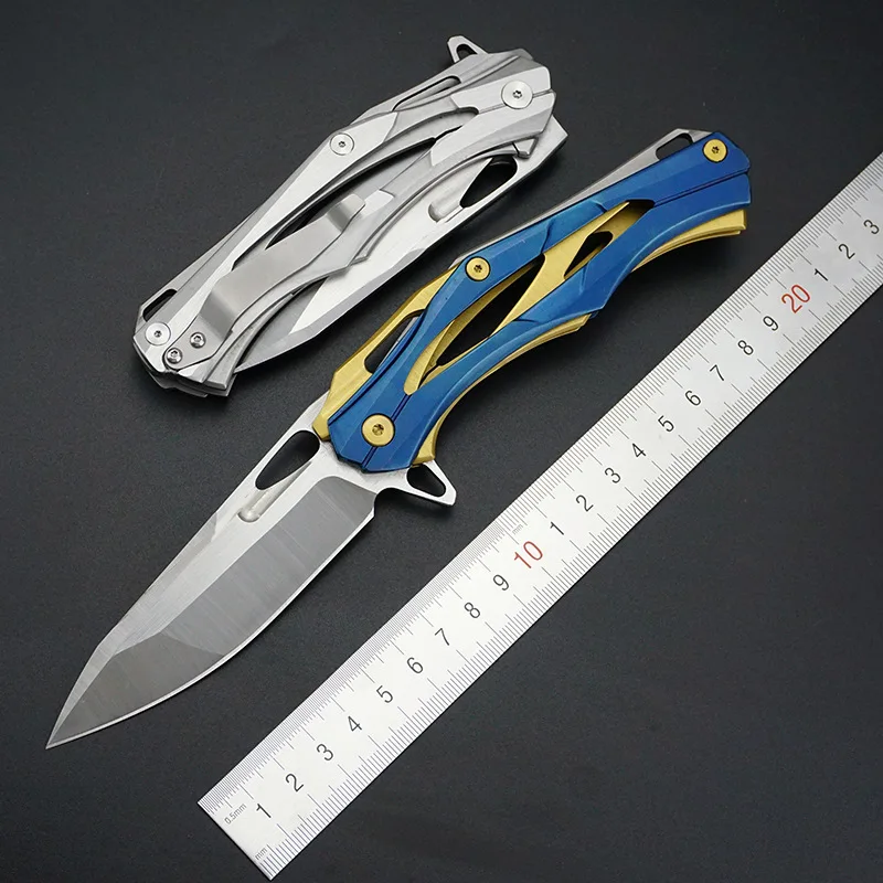 

Folding knife1cnc.Hunting knife blade 7cr18mov, Hardness56-58HRC, outdoor camping hunting knife tactical survive EDC hand tool