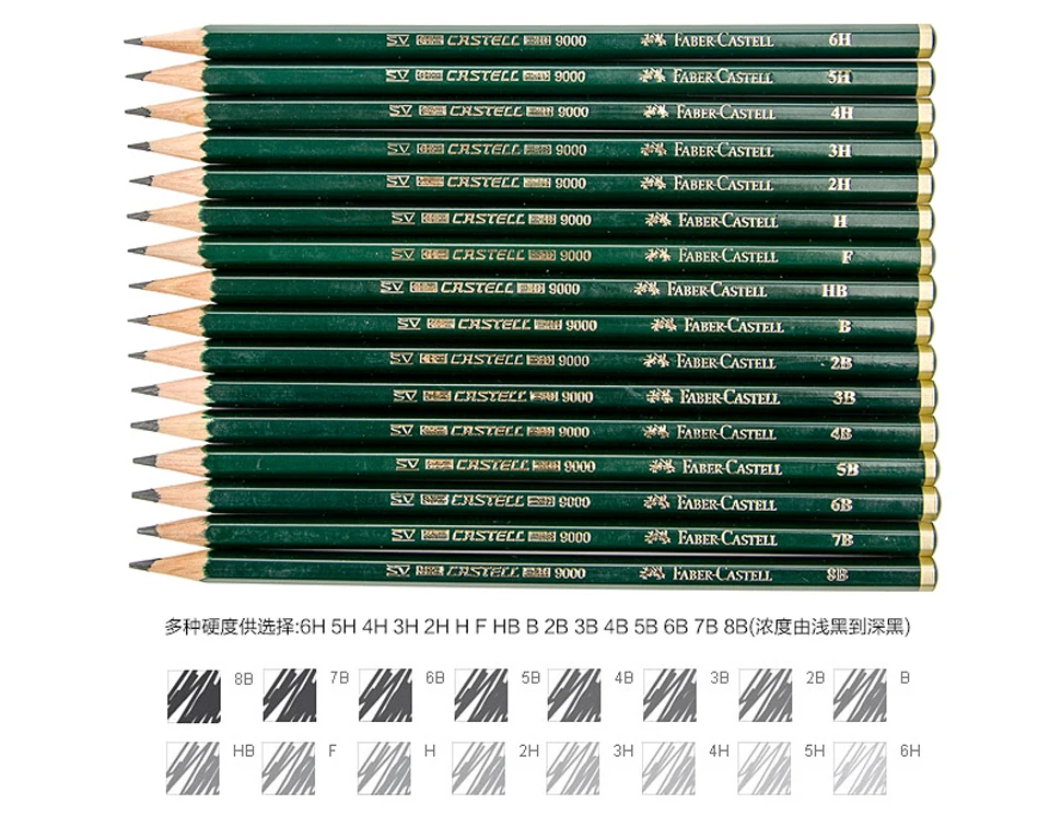 Faber-Castell 9000 Стандартный с карандашным рисунком Животные комплект 16/12 шт Графитовые Карандаши для рисования черный деревянный карандаш с шестигранной головкой bleistiftes