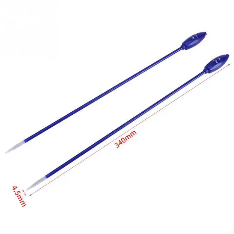 1 пара, Одноточечные прямые пластиковые светодиодный спицы для вязания, плетение, ремесло, пряжа, стежки, инструмент для рукоделия - Цвет: 4point5mm