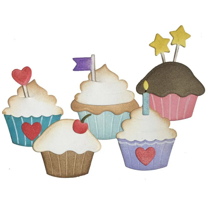 

GJCrafts Small Cupcake Dies Metal Cutting Dies 2019 for Card Making Scrapbooking Making Embossing Cut Stencil Craft Frame Dies