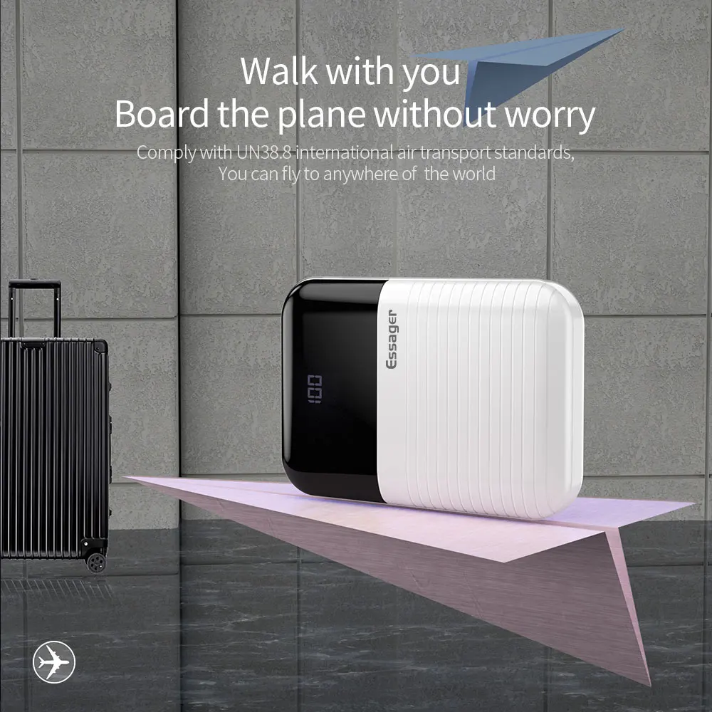 Essager Mini Power Bank 10000mAh External Battery Pack Charger Portable Powerbank LED Dual USB Poverbank for Xiaomi Mobile Phone