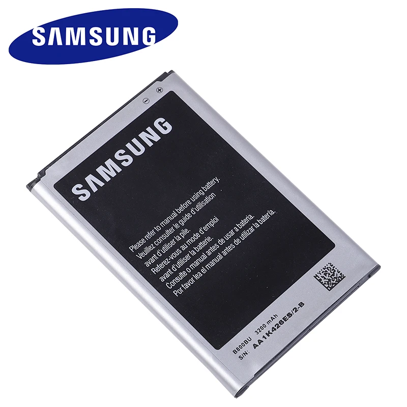 Оригинальная батарея samsung B800BE B800BC для samsung GALAXY NOTE 3 Note3 N9006 N9005 N900 N9009 N9008 N9002 NFC 3200 мАч Аутентичные