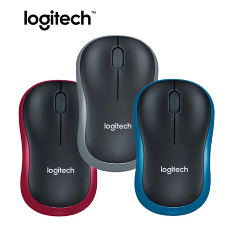 Оригинальная беспроводная мышь logitech M186 2,4G, оптическая эргономичная беспроводная мышь USB 1000 dpi, обновленная модель M185 в розничной упаковке