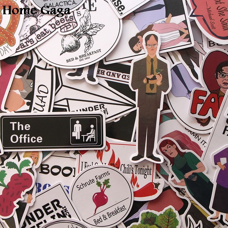 Homegaga 46 шт. офисный Dwight Schrute diy 90s художественный принт ноутбук телефон велосипед