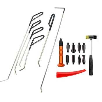 

WHDZ High Quality PDR Rods Hooks Tools + POM HeadsTap Down Tool Rubber Hammer Repair Car Tool Paintless Dent Repair Rods Hooks